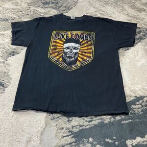 Vintage Y2K Grunge Luke Combs What You See Is What You Get T Shirt Men XL Black